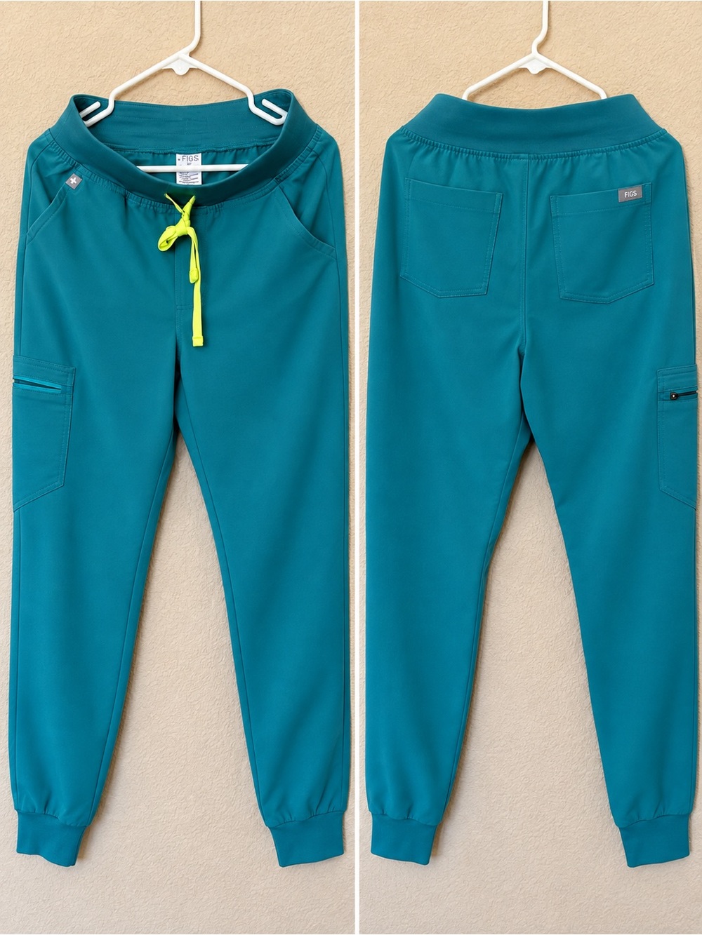 FIGS Zamora High Waisted Jogger Scrub Pants Teal M Petite